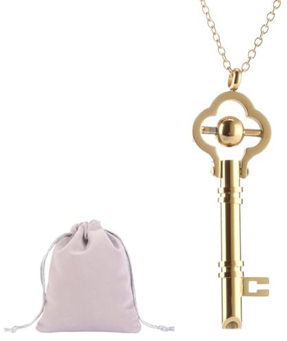 GMXJGZ 1Pcs Atemkette Rauchentwöhnung Edelstahl Hoki Halskette Gegen Angst Raucherentwöhnung Halskette Rauchentwöhnung Hilfsmittel Rauchentwöhnung Kette mit 1 Aufbewahrungstasch（Gold）