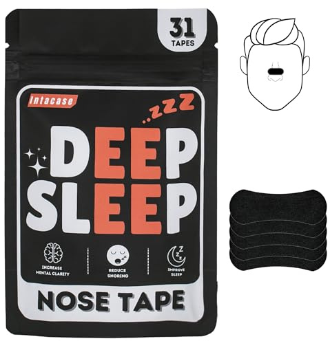 Deep Sleep 31 Nasal Strips, Snoring Aids for Men and Women, Improved Nasal Breathing, Nose Tape Relieves Congestion, Nose Strips for Breathing, Breathe Right Nasal Strips, Anti Snoring Aid (1 Month)