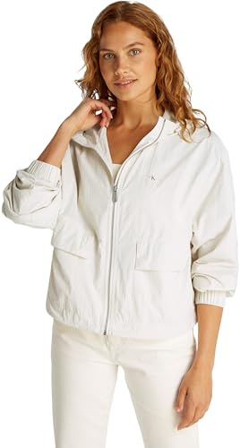 Calvin Klein Cotton Nylon Windbreaker Jacket J20j225210 Chaqueta cortavientos Mujer