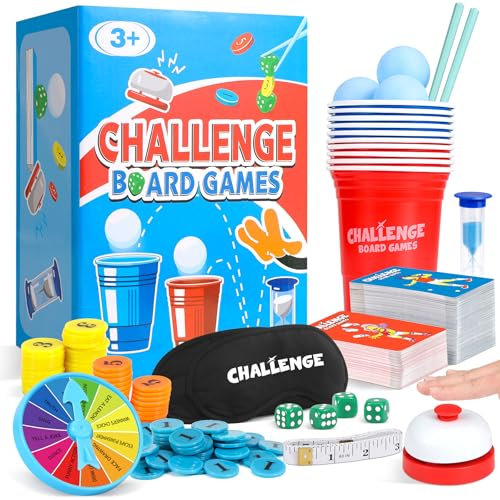 Pourbibi Board Game,party Games for Kids,travel Games for Adults,family Games for Kids and Adults,Card and Board Game for Family Party Night - Fun Travel Game, Stocking Fillers, Birthday Gift