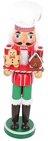 Cabilock 2 Piezas Cascanueces de Navidad decoración Escritorio muñecos navideños Adornos de Mesa de Navidad Cascanueces Tradicional muñecas de Navidad Cascanueces Madera
