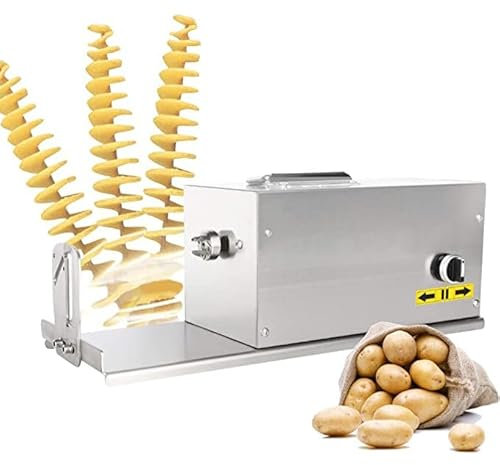 Trancheuse automatique de pommes de terre extensible, tour de pommes de terre électrique Tornado 40 W, machine à frites Twister de coupe de pommes de terre en spirale commerciale pour patates douces