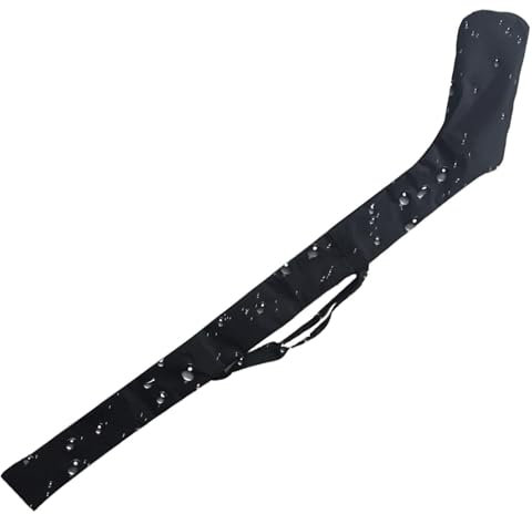 Rrlihjgu Hockeyschläger-Tasche, 144,8 cm, Polyester, leicht, wasserdicht, für Feldhockeyschläger, Aufbewahrungstasche mit Schultergurten, Reise-Eishockey-Ausrüstungstaschen, Schwarz