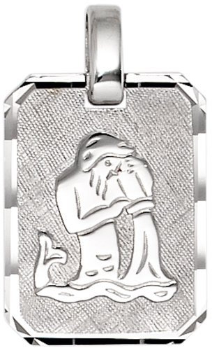 Anhänger Sternzeichen Wassermann aus 925 Silber teilmattiert Horoskop