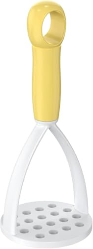 Yellow Plastic Potato Masher with Handle,Potato Masher Potatoes Mud Pressure Mud Machine With Handle Potato Masher Vegetable Masher Kitchen Tool Potato Masher,Kitchen Utensils and Gadgets
