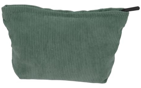KITANDOVE Makeup Bag Aus Corduroy Kleine Kosmetiktasche Für Frauen Vielseitig Einsetzbar Für Kosmetik Schmuck Und Medikamente Praktische Aufbewahrung Für Reisen Tiefgrün