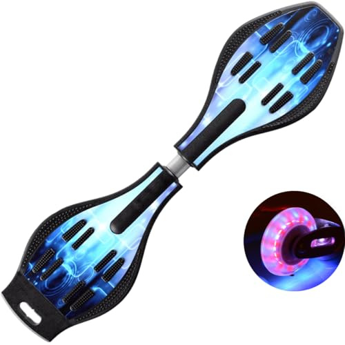 ERNAN Waveboard,Waveboard con LED Ruote,per bambini Street Surfen Caster Torsion Skateboard Double Decks Casterboard for Kids/Teens