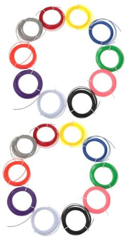 CANIGHT 20 Stück 3D Druckstift Verbrauchsmaterial 3D Stiftfilament 1,75 Mm 3D Zubehör Flexibles Filament Druckfilament Für 3D Drucker 3D Druckerteile Druckerfilament Bundle 3D Material