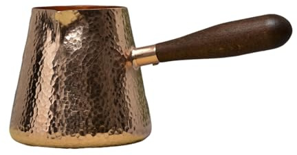 XYUERU Cafetière Turque à Long Manche, Chauffe-Lait en cuivre, Fait Main, résistant à la Chaleur, Accessoire for cafés, Restaurants et Cuisines.