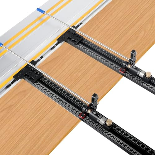 Sistema de guía paralela para sierra de oruga con parada de micro ajuste reversible, herramientas auxiliares de corte de carpintería de precisión con calibración cero compatibles con Festool