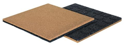 VIVOL - Fallschutz-Gummifliese - UV-beständig - 50 x 50 cm (Beige, 45 mm dick)