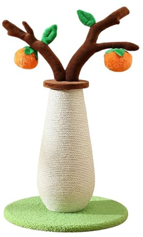 Poste rascador para Gatos, Quema el Exceso de energía, 57 x 33 x 33 cm, afilador de uñas, Forma de Flor, Bola giratoria, Estabilidad fiable, para Escalada, Entrenamiento, del estrés y