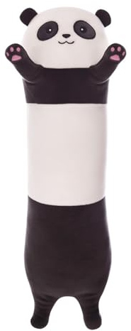 Xiyocadt Süße Panda Plüschtier Katze Kissen Kuscheltier Schlafkissen Wurfkissen Super weiche Stofftier Spielzeug Sofakissen Seitenschläferkissen Zimmer Deko (90cm,Panda)