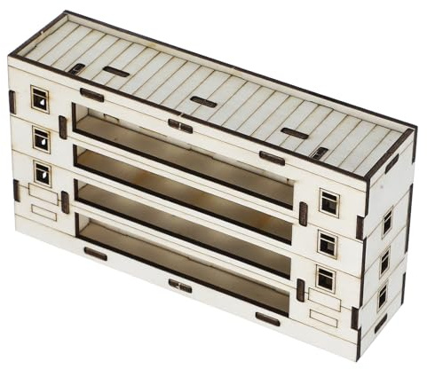 HONITANO DIY Miniatyr Trähus Kit, Slät Finish Trähusmodell för dekoration och samling, byggmaterial för dockhus och scener