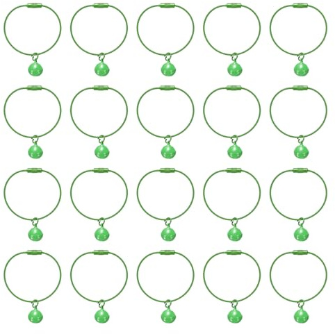 QUARKZMAN 20Pcs Portachiavi In Filo, 1.6mm 2.6Pollici Anello Portachiavi Con Campanella, Anelli In Metallo Campanella Pendaglio Per Chiavi, Etichette Bagaglio, Artigianato, Fai Da Te