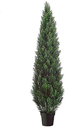 artplants.de Künstlicher Zeder, 180 Nadelbündel, grün, uv - sicher, 180cm - Kunst Zypresse - Deko Hecken Baum