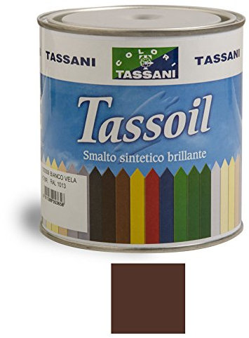 SMALTO SINTETICO TASSOIL LT.0,75 PER ESTERNO/INTERNO LEGNO/FERRO TABACCO