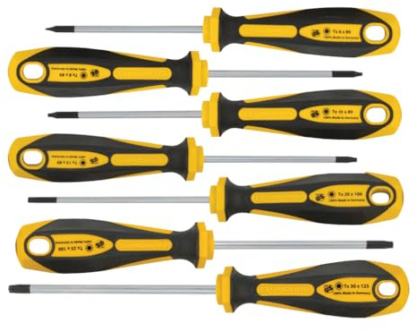 Bondhus Set 7 ComfortGrip™ Torx Screwdrivers; T6, T8, T10, T15, T20, T25 & T30