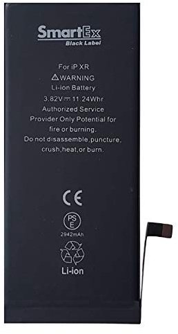 Smartex® Black Label Batterie Compatible avec iPhone XR - 2942 mAh | Garantie 2 Ans