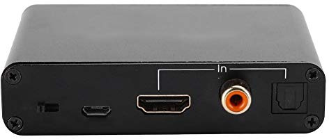 HDMI Audio Convertitore DAC Adattatore Amplificatore Supporto digitale coassiale ottico Cuffie stereo da 3,5 mm adatte per insegnamento, riunioni(black)