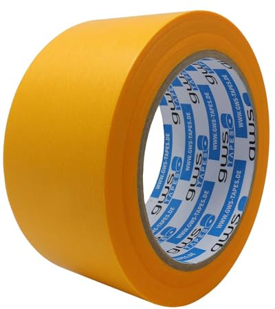 gws 24 Rollen (1VE) Goldband, Malerband zum Abkleben zum Streichen, Malen, Lackieren, Basteln und vielem mehr, Maler-Abdeckklebeband, Rückstandsfrei entfernbar, dünn & stabil 50m x 50mm