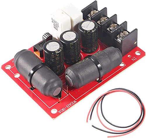 Youmile 200W Pure Bass Subwoofer Crossover Altoparlante a 2 vie Audio Crossover Crossover di secondo ordine Home Theater fai da te con cavo rosso e nero