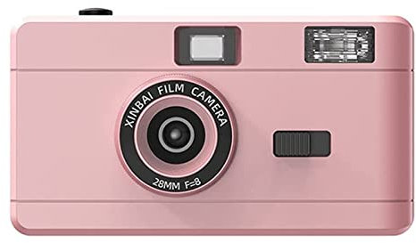 ZXNQ Appareil Photo Vintage argentique pour Les étudiants, Les Enfants, Les Adultes - ce Paquet ne Contient Pas de Film ni de Piles,Rose