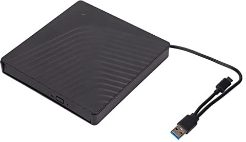 PUSOKEI Caja de la Unidad óptica Externa, USB3.0 USB2.0 Caja de la Unidad óptica Externa,Portátil Caja de Unidad de CD Externa Desmontable, Reproductor de DVD de 5 Gbps para Grabadora Caja