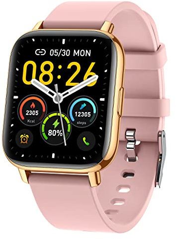 SUPBRO Smartwatch Donna,1.69'' Orologio Smartwatch Fitness Tracker Orologio Braccialetto Cardiofrequenzimetro da polso,Orologio Fitness con Impermeabile IPX8 24 Modalità Sport per Android iOS