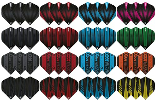 KOTO - Standard Flight Collection, 48 Dart Flights, 16 Sets, Multi, 15G