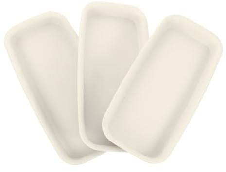 Cabilock 3er Set Blumentopf Untersetzer Eckig Rund Pflanztopf Blumenkübel Schale Kunststoff Pflanzkasten Pflanzschale (Eckig 21x8.5cm)