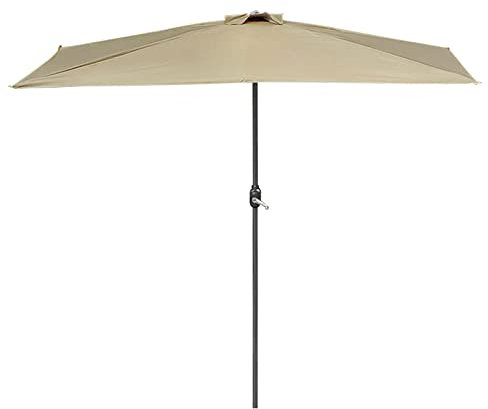 CHEMYO 2.5x1.2M Semi, Patio avec Manivelle Manuelle, Grand Parasol Extérieur, Rectangulaire/Imperméable/Ombrage, Balcon, Jardin, Terrasse, Cour, Utilisation Murale Fiable (sans Socle)