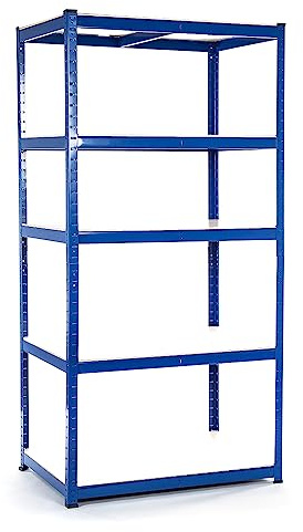 Heavy Duty Steel Shelving Garage Racking Unit (5 Levels 1800mm H x 900mm W x 600mm D) with melamine shelves 200KG UDL Per Shelf FREE NEXT DAY DELIVERY