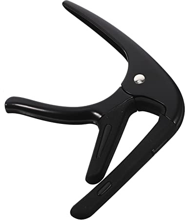 SAFIGLE Gitarren Capo und Plektrum Satz aus Metall und Silikon Schwarz Professionelles Instrumentenzubehör für Folk Gitarre und Gitarre Tragbar Geeignet für Musiklehrer und Profis