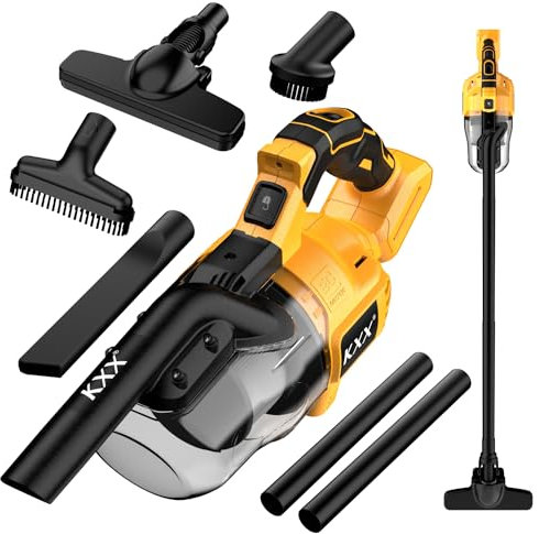 Aspirapolvere De-Walt 20 V, 5 in 1, potente 500 W, 46 CFM, filtrazione HEPA, per pavimenti, tappeti, auto