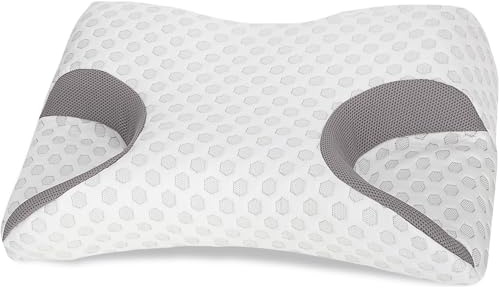 Dercov CPAP Kissen für alle Masken-Arten, Reduziert Luftauslässe und Druck der Maske-CPAP Memory Foam Kissen geeignet für Schlafapnoe,Cpap-Kopfkissen für Seitenschläfer, Rücken, Bauch