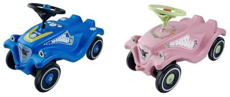 Big-Bobby-Car Classic Police - Kinderfahrzeug mit Aufklebern im Polizei Design & Flower - Kinderfahrzeug mit Blumenaufklebern