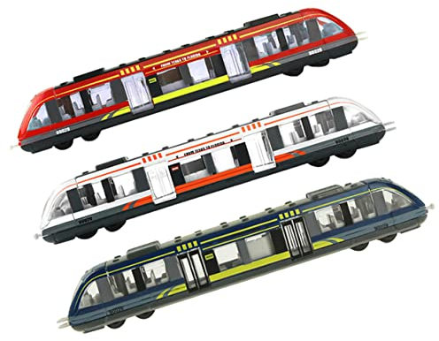 JOINPAYA 3pezzi Trenino Elettrico Ragazzo Ragazza Ragazza Simulazione Treno Realistico Anni Colori Vivaci Educativo