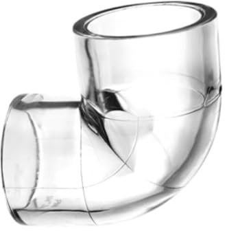 Acryl-Kunststoffrohre Klares Rohr, 1 Stück Acryl 90 Grad Winkelstück, 32 50 mm transparentes Wasserrohr Winkelstück(40mm)