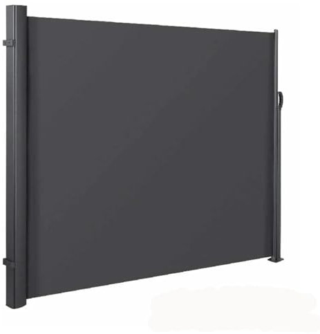 IUVYTA Toldo Lateral retráctil for Exteriores, Patio, Piscina, terraza, mampara divisoria de privacidad para Vallas y barandillas(3x1.8m Dark Grey)