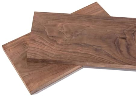 Bois de noyer épais de 10 mm, brut, fin, for meubles, tapisserie, artisanat, planches à découper, L/l 50 mm-600 mm(200mm*50mm*10mm*2pcs)