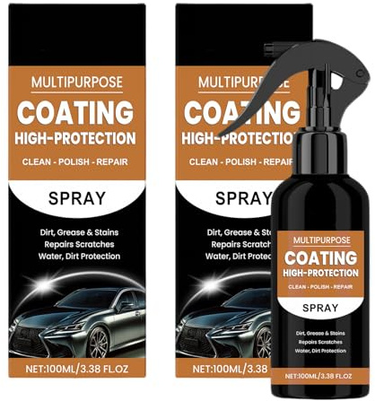 Sprühwachs Auto Außen, Autowachs Spray Auto Reiniger, Autowäsche Autowaschmittel, Sprühwachs von Verschmutzten Oberflächen Ohne Wasser, Entfernt Schnell Rost Reinigung Wax für Autopflege (2)