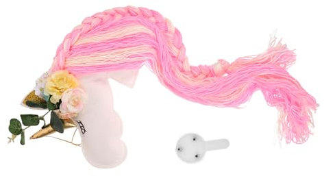 BESPORTBLE Organizer da Parete Unicorno in Stoffa Rosa per Accessori Chioma