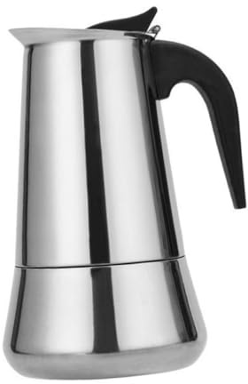 BRIGHTFUFU Caffettiera Acciaio Inossidabile per Espresso Tazze Compatibile con Piano Induzione e Aperto Design e