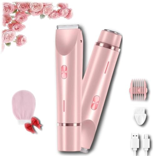 2025 Upgrade Sianova Rasierer, Sianova Bloomshave - 2-in-1 Damen Körperrasierer,Bloom Shave,Intimrasierer für Frauen,Ipx7 Wasserdicht,Nass & Trocken Anwendbar für Körper,Gesicht,Beine, Achseln (Rosa)