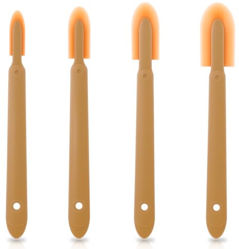 Rubber Caulking Tool, 4PCS Multi Size Flexible Silicone Caulking Tools Finishing Set with Caulk Smoother, Caulk Remover Tool, Caulks Smoothing Tools for Corners, Gaps & Seams