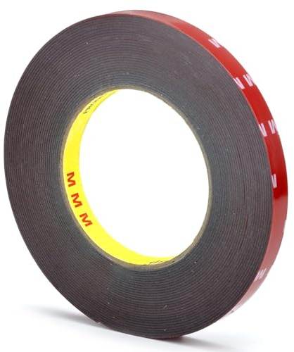 3M Doppelseitiges Klebeband Extra Stark – Wasserdichtes Montageband Hitzebeständig 10m x 12mm, Starkes Klebeband für Auto, Wandbefestigung, LED Streifen, Heim- & Bürodekoration