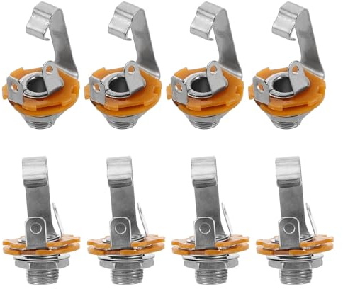 Milisten 8 Stück Teiliges Mono Klinkenbuchsen Panel montage Audio steckdosen Weibliche Mikrofonanschlüsse Einfache Installation Klare Soundausgabe Geeignet für Studio Bühnenanwendungen