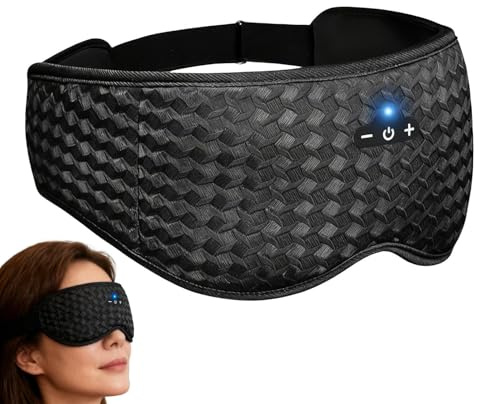 Générique Cuffie audio per il sonno, comode cuffie con fibbia sicura e tessuto traspirante - Maschera oculare 3D anti-luce | per famiglia viaggio casa interna
