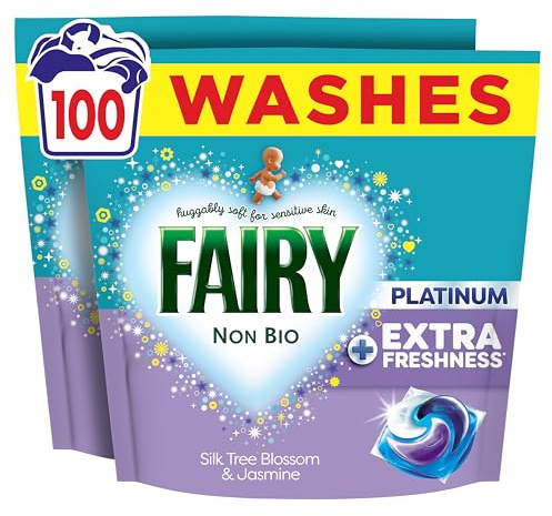 Fairy Non Bio Silk Tree Blossom & Jasmine Washing Liquid Pods, Voted No1 for Sensitive Skin, 100 Washes
